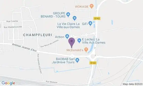 Localisation Crédit Agricole Agence de La Ville aux Dames