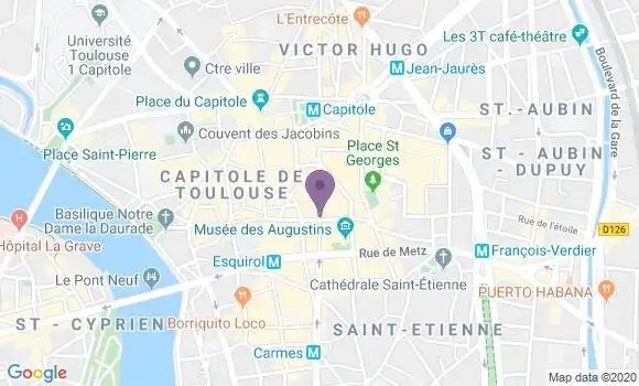 Localisation LCL Agence de Toulouse Alsace Lorraine
