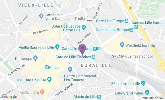 Localisation Crédit Agricole Agence de Lille Faidherbe