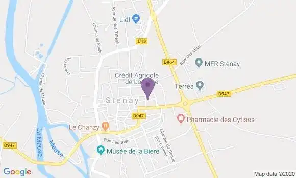 Localisation Crédit Agricole Agence de Stenay