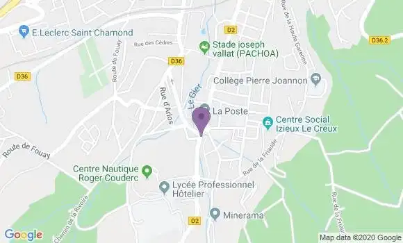 Localisation Crédit Agricole Agence de Saint Chamond Izieux