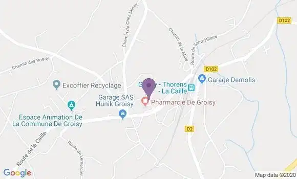 Localisation Crédit Agricole Agence de Groisy