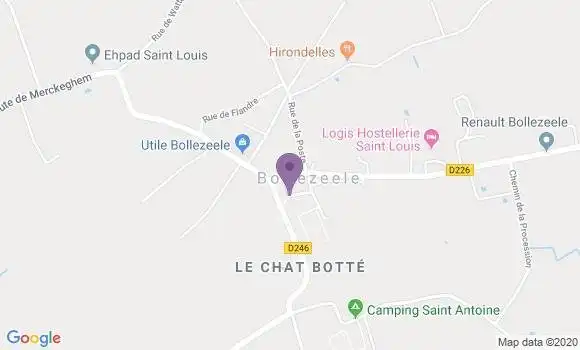 Localisation Crédit Agricole Agence de Bollezeele