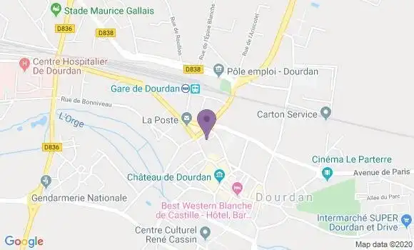 Localisation Crédit Agricole Agence de Dourdan