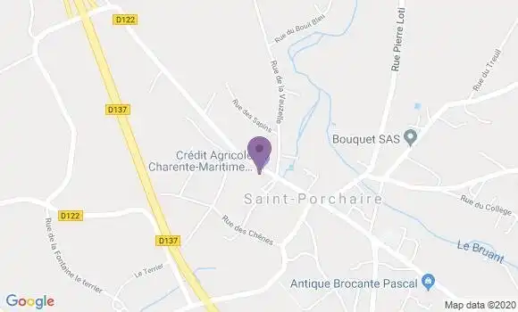 Localisation Crédit Agricole Agence de Saint Porchaire
