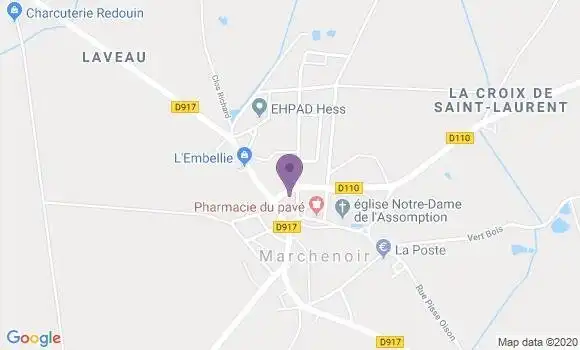 Localisation Crédit Agricole Agence de Marchenoir