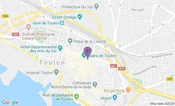 Localisation Crédit Agricole Agence de Toulon Opéra