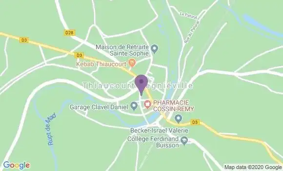 Localisation Crédit Agricole Agence de Thiaucourt