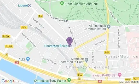 Localisation LCL Agence de Charenton le Pont Centre