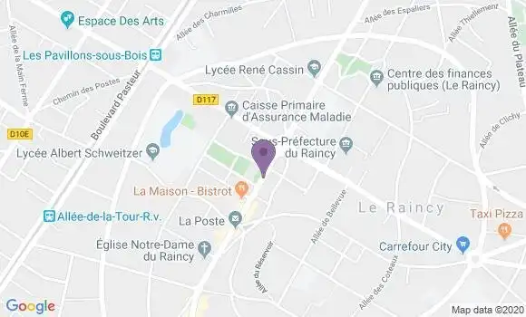 Localisation LCL Agence de Le Raincy Mairie
