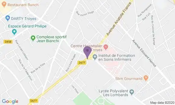 Localisation LCL Agence de Saint André les Vergers