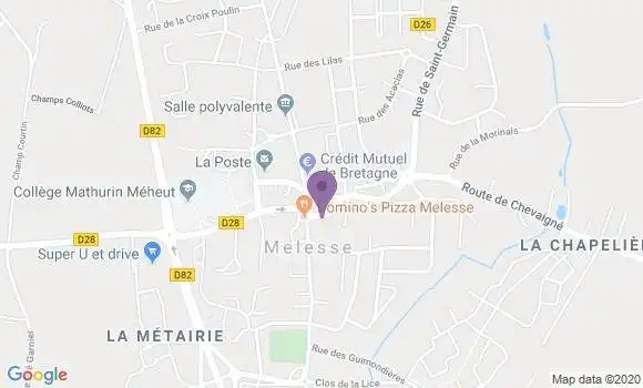 Localisation Crédit Agricole Agence de Melesse
