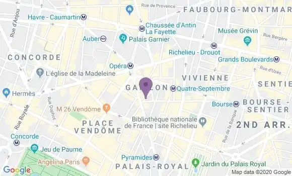 Localisation Crédit Agricole Agence de Paris Opéra