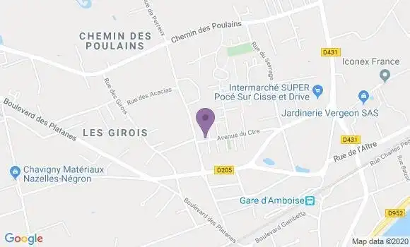 Localisation Crédit Agricole Agence de Nazelles