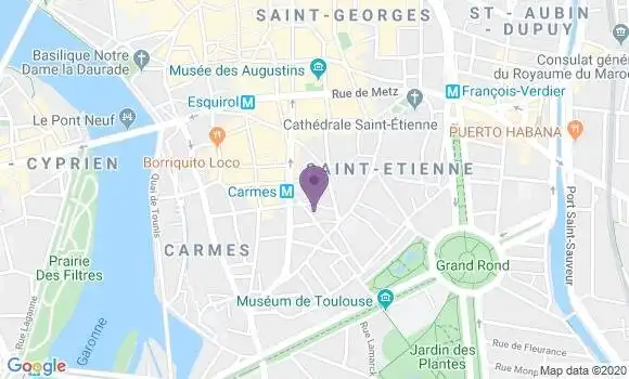 Localisation Crédit Agricole Agence de Toulouse Ozenne