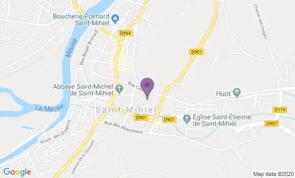 Localisation LCL Agence de Saint Mihiel