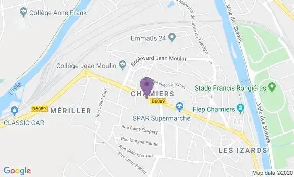 Localisation Crédit Agricole Agence de Coulounieix Chamiers