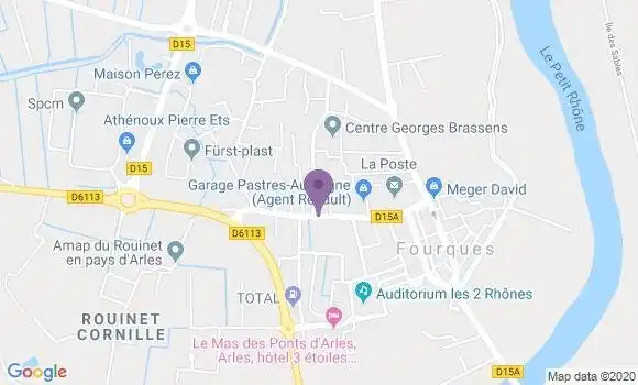 Localisation Crédit Agricole Agence de Fourques