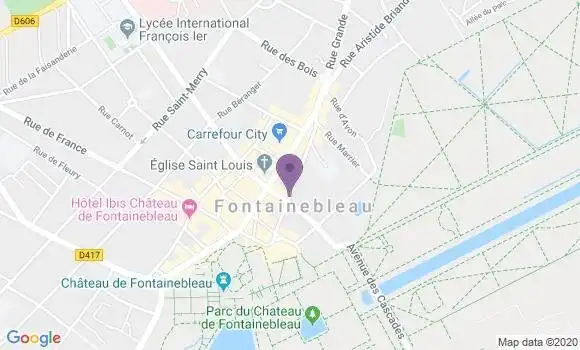 Localisation Crédit Agricole Agence de Fontainebleau