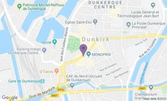 Localisation LCL Agence de Dunkerque