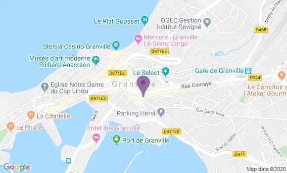 Localisation Crédit Agricole Agence de Granville