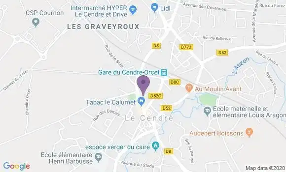 Localisation Crédit Agricole Agence de Le Cendre