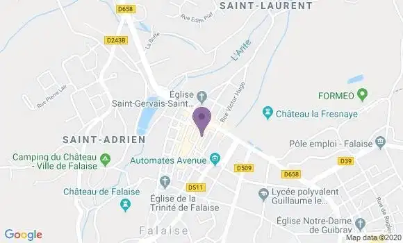 Localisation Crédit Agricole Agence de Falaise