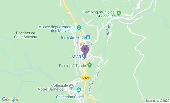 Localisation Crédit Agricole Agence de Tende