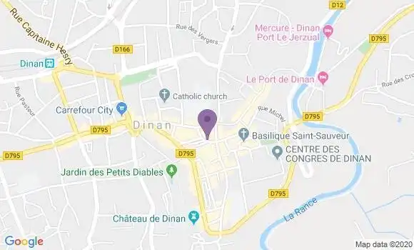 Localisation Crédit Agricole Agence de Dinan Merciers