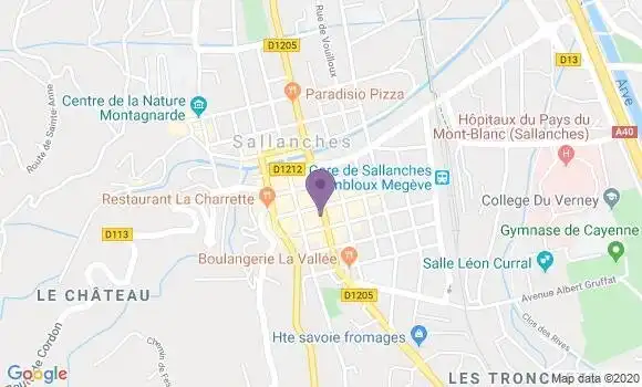 Localisation LCL Agence de Sallanches