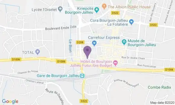 Localisation Crédit Agricole Agence de Bourgoin République