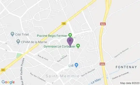 Localisation Crédit Agricole Agence de Saint Memmie