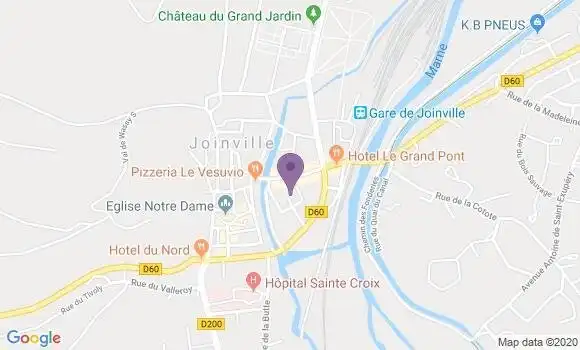 Localisation Crédit Agricole Agence de Joinville