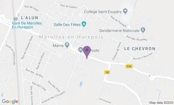 Localisation Crédit Agricole Agence de Marolles en Hurepoix