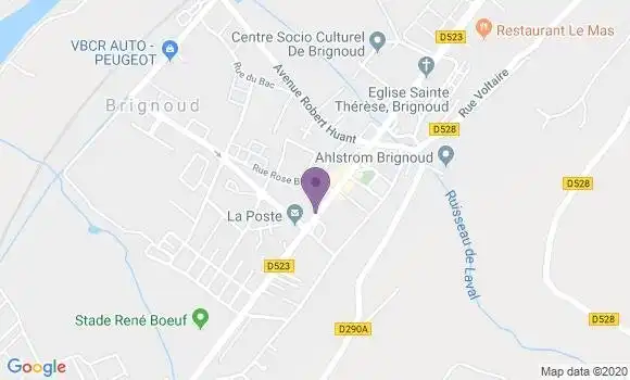 Localisation Crédit Agricole Agence de Brignoud