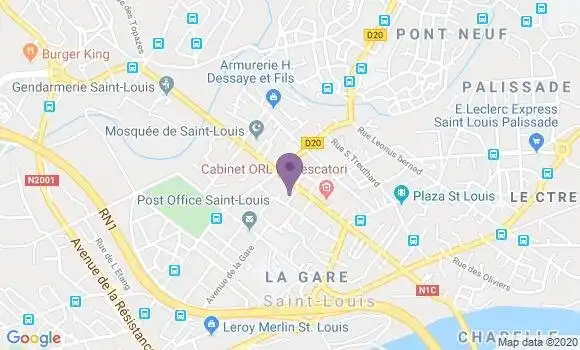 Localisation Crédit Agricole Agence de Saint Louis