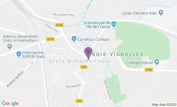 Localisation Crédit Agricole Agence de Gretz Armainvilliers