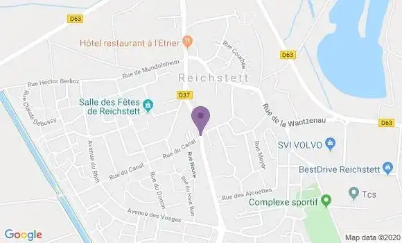 Localisation Crédit Agricole Agence de Reichstett