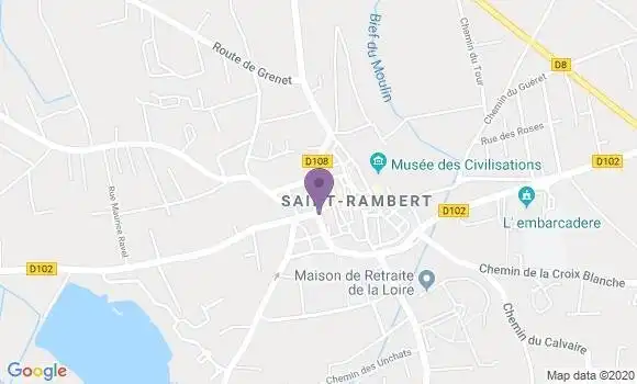 Localisation LCL Agence de Saint Just Saint Rambert