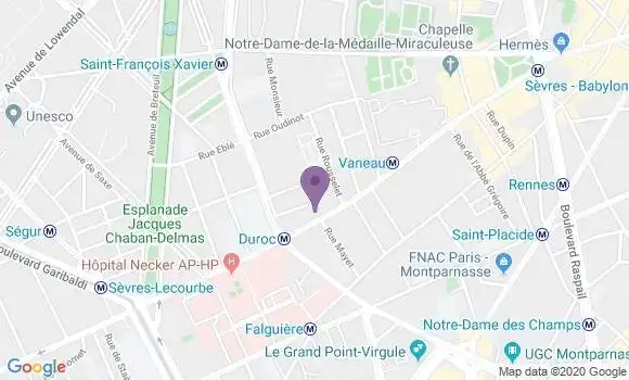 Localisation Crédit Agricole Agence de Paris Duroc