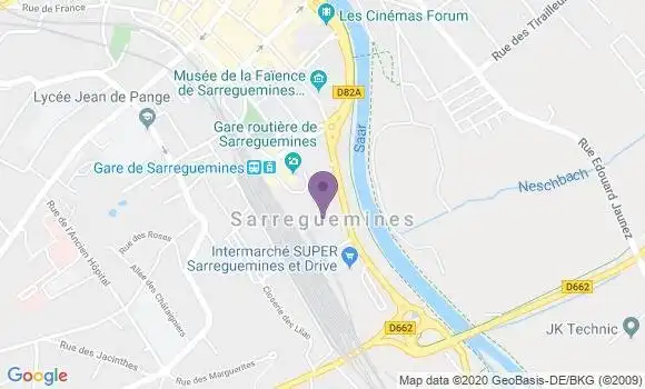 Localisation Crédit Agricole Agence de Sarreguemines