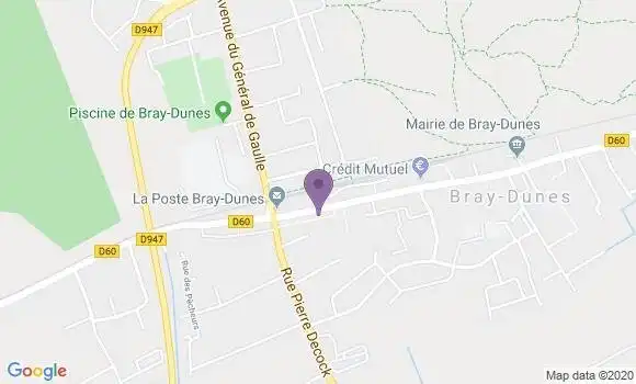 Localisation Crédit Agricole Agence de Bray Dunes