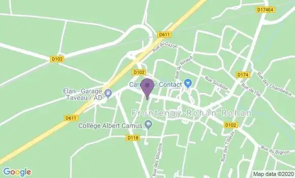 Localisation Crédit Agricole Agence de Frontenay Rohan Rohan