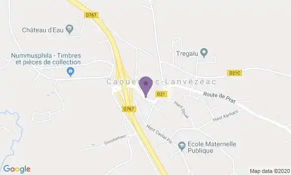 Localisation Crédit Agricole Agence de Cavan