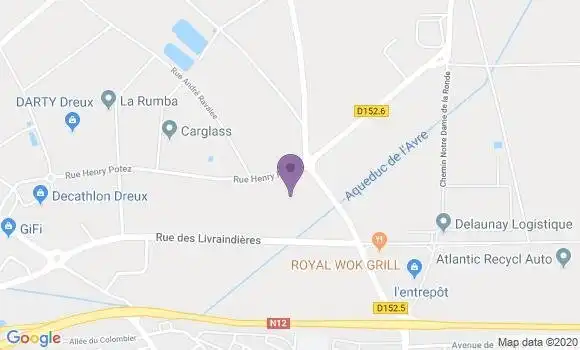 Localisation Crédit Agricole Agence de Dreux Entreprises