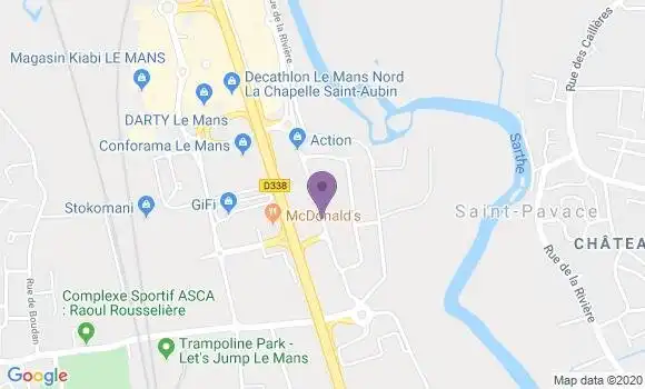 Localisation Crédit Agricole Agence de La Chapelle Saint Aubin