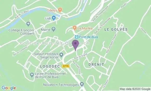 Localisation Crédit Agricole Agence de Pont de Buis