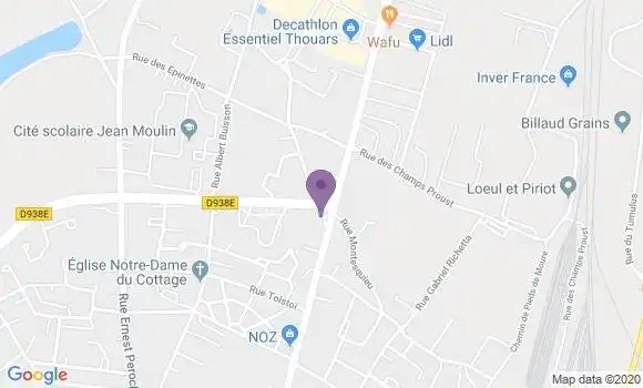 Localisation Crédit Agricole Agence de Thouars Zola
