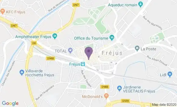 Localisation LCL Agence de Fréjus