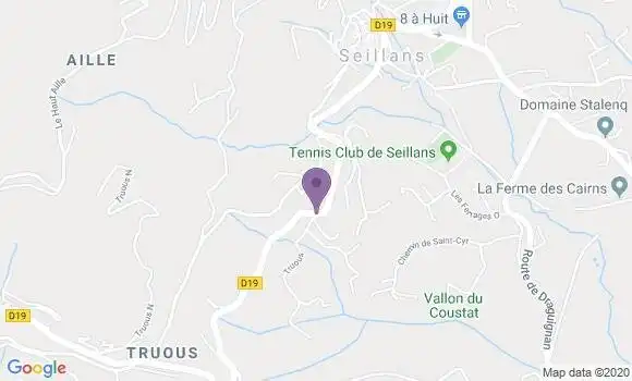 Localisation Crédit Agricole Agence de Seillans
